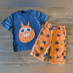 Mini Boden Vintage Monster Star Set Sz 7/8
